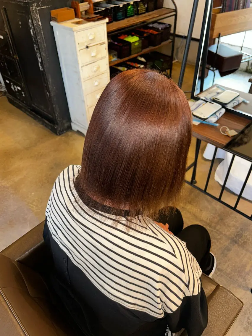 ミディアム 縮毛矯正 仙波 洸のヘアスタイル