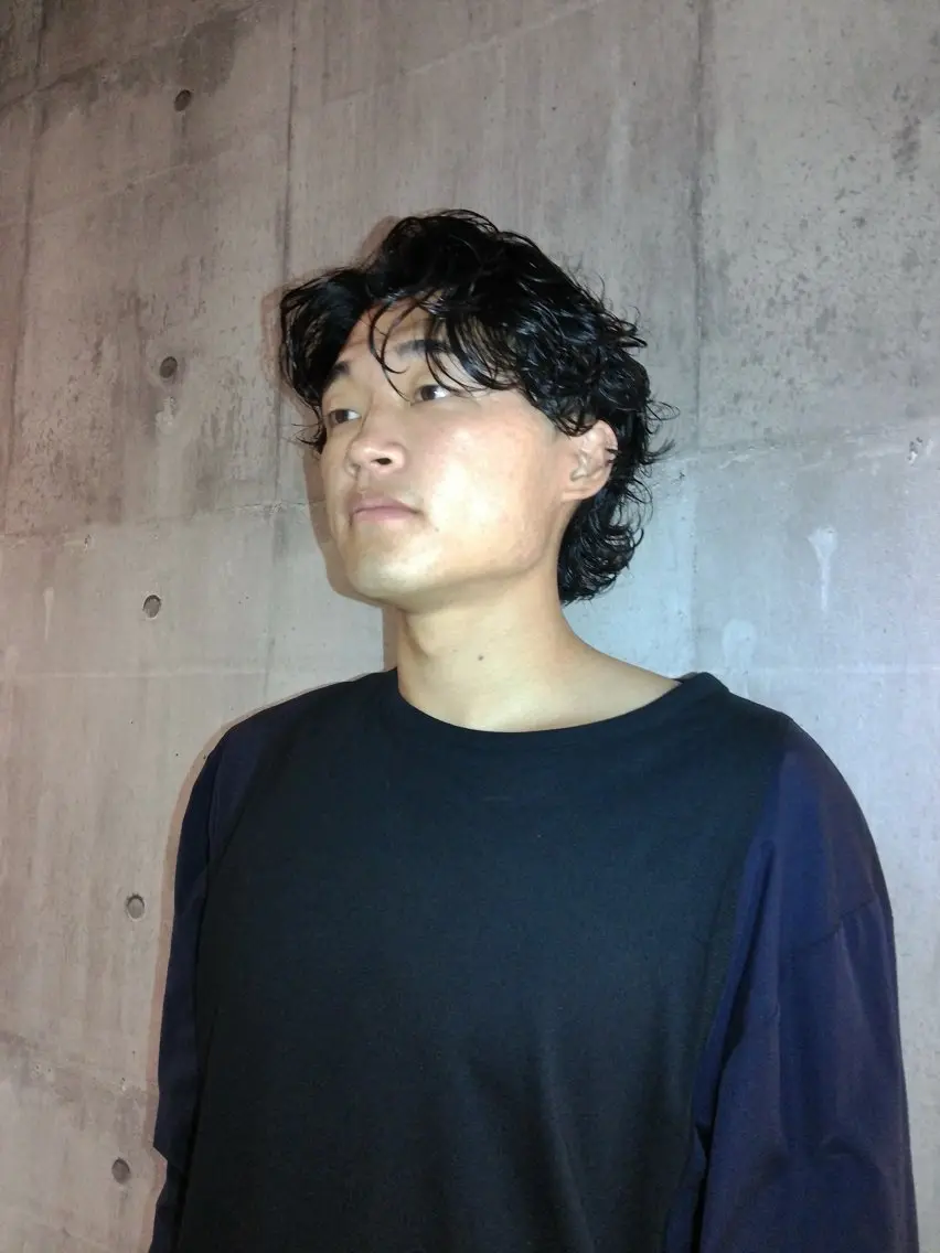 メンズ カット パーマ 窪田 力也のヘアスタイル