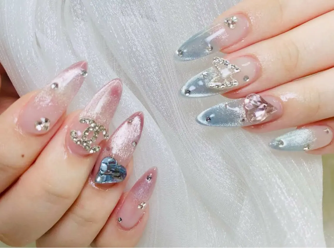ネイル アートネイル フレンチネイル ジェルネイル 韓国ネイル マグネットネイル HAPPI NAIL 大国町のネイルデザイン