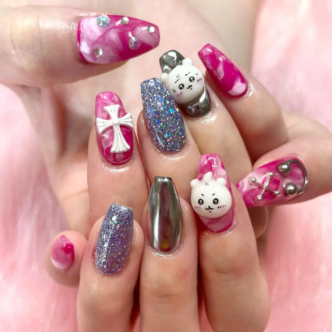 ネイル 持ち込み ハンドネイル Nail ヌシん家 AKANEのネイルデザイン