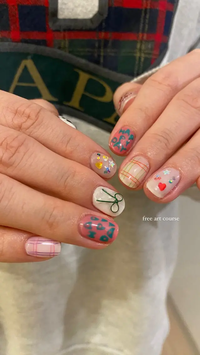 ネイル アートネイル 冬ネイル クリスマス umi nailのネイルデザイン