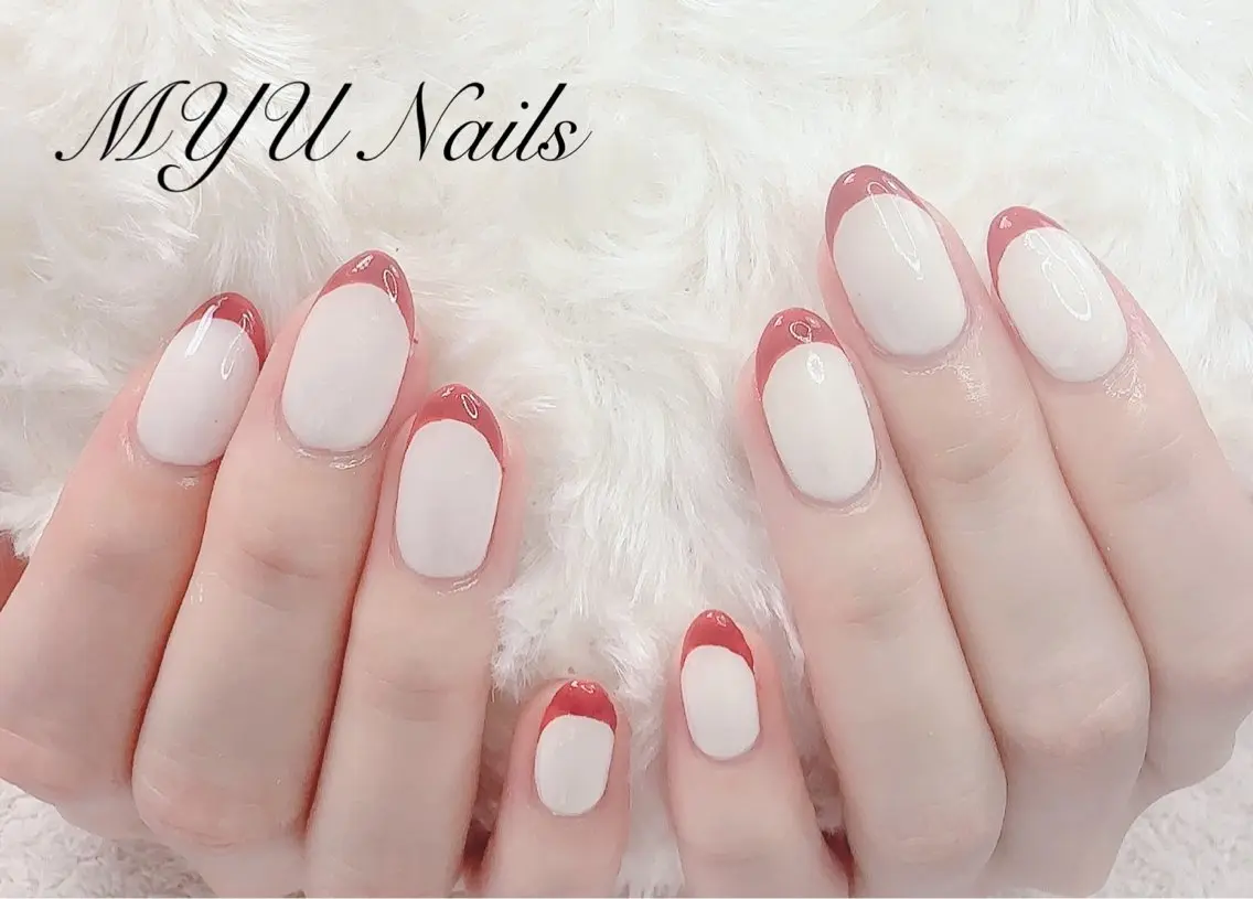 ネイル フレンチネイル ジェルネイル ニュアンスネイル🌈 MYU Nailsのネイルデザイン