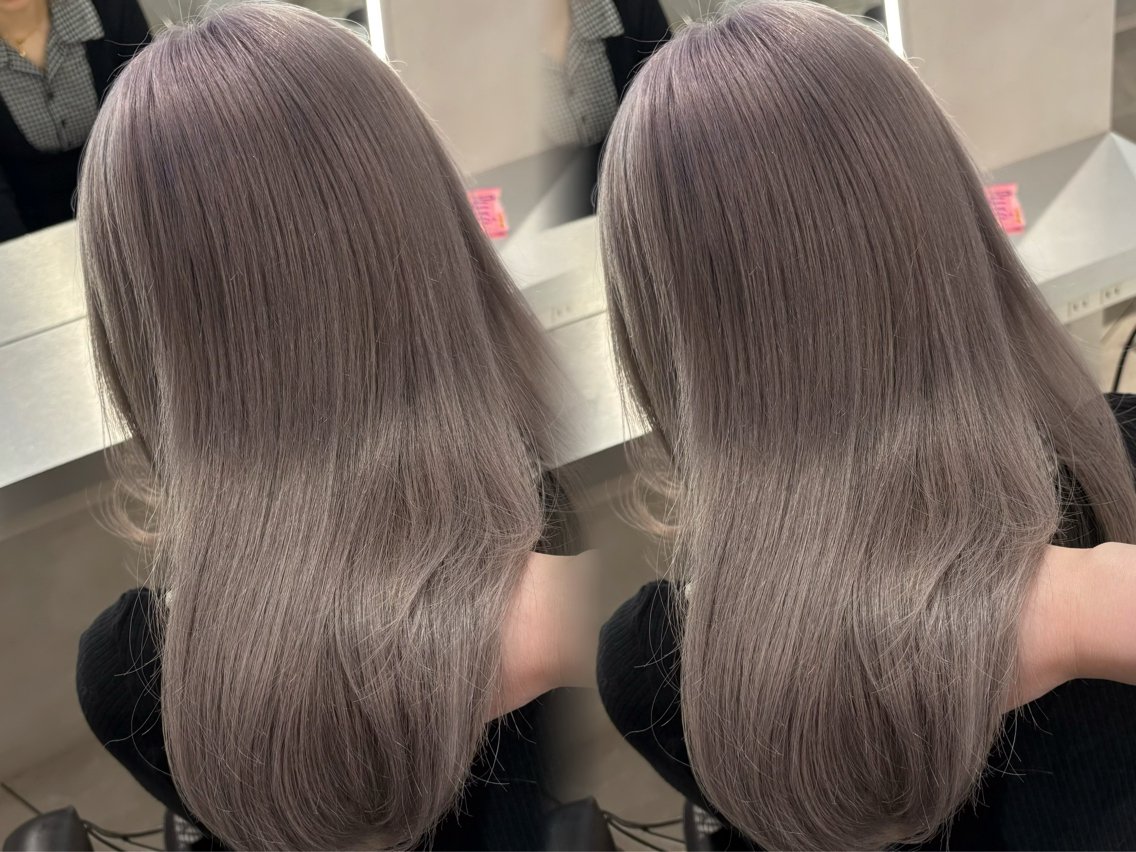 ロング ヘアカラー トリートメント ヘアセット 💎レイヤー×艶 透明感カラー│フウカのヘアスタイル