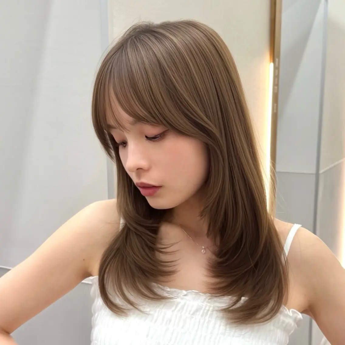 セミロング ヘアカラー ️🫧レイヤーカット /れいか️️🫧のヘアスタイル