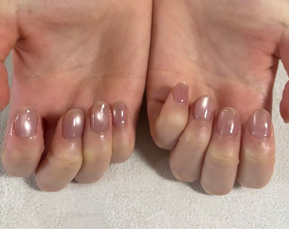 ネイル オーロラネイル フットネイル フレンチネイル ジェルネイル ハート ハンドネイル kiki nail たまプラーザのネイルデザイン
