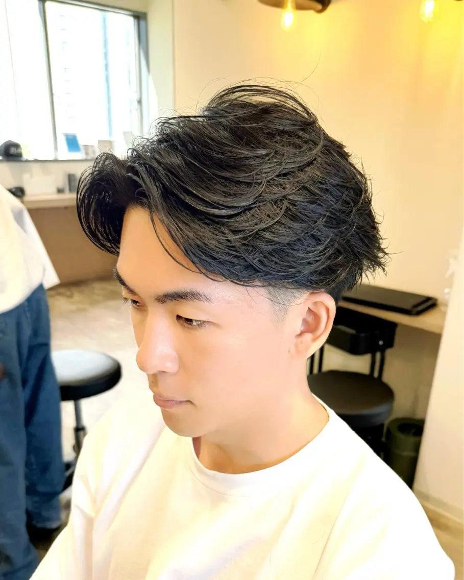 メンズ メンズパーマ 匠メンズショート✖️ アップバングNoroのヘアスタイル