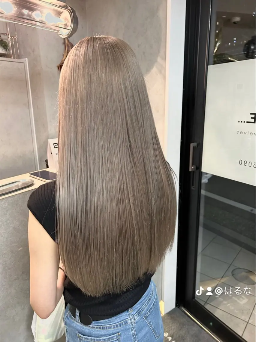 ロング カラー カット ヘアカラー トリートメント Haru/THREE …by velvetのヘアスタイル