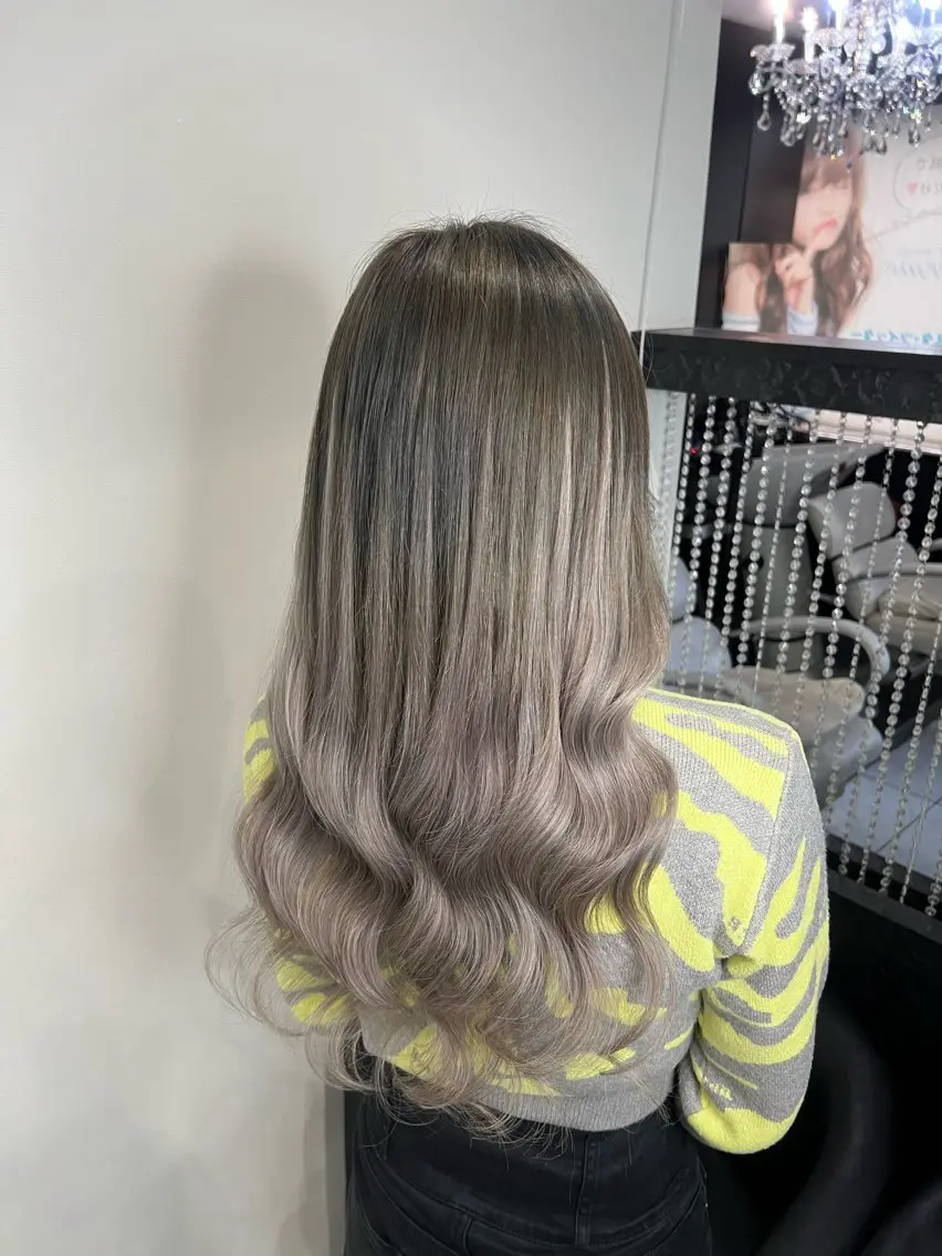 ロング カラー プルエクステ エクステ トリートメント ヘアカラー トリートメント エクステ YUDU🍊 germe/ジェルムのヘアスタイル