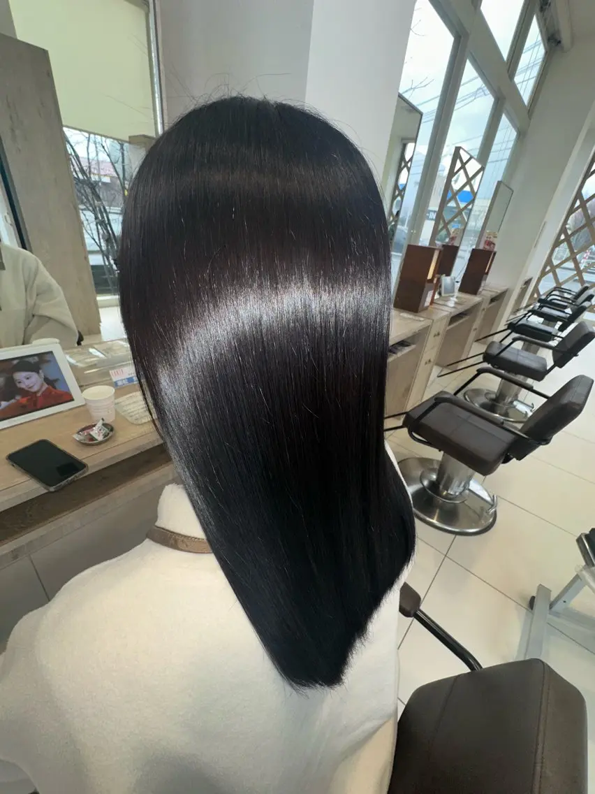 ロング 縮毛矯正 トリートメント カット 縮毛矯正 トリートメント 御舩 青衣のヘアスタイル
