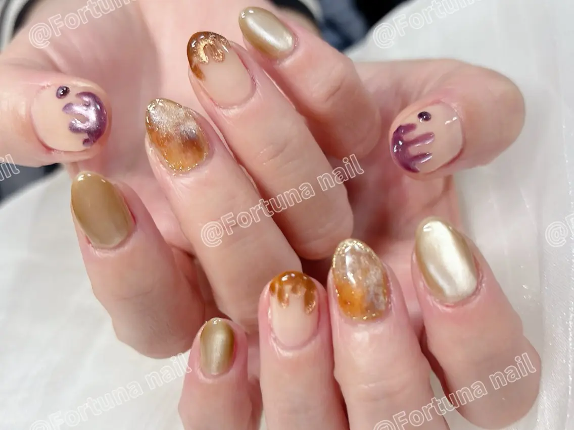 ネイル ハロウィン Nail •Head スパFortunaのネイルデザイン