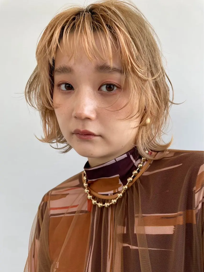 ミディアム ミディアムパーマ カット パーマ 丸みショートボブ Narumi✂︎のヘアスタイル