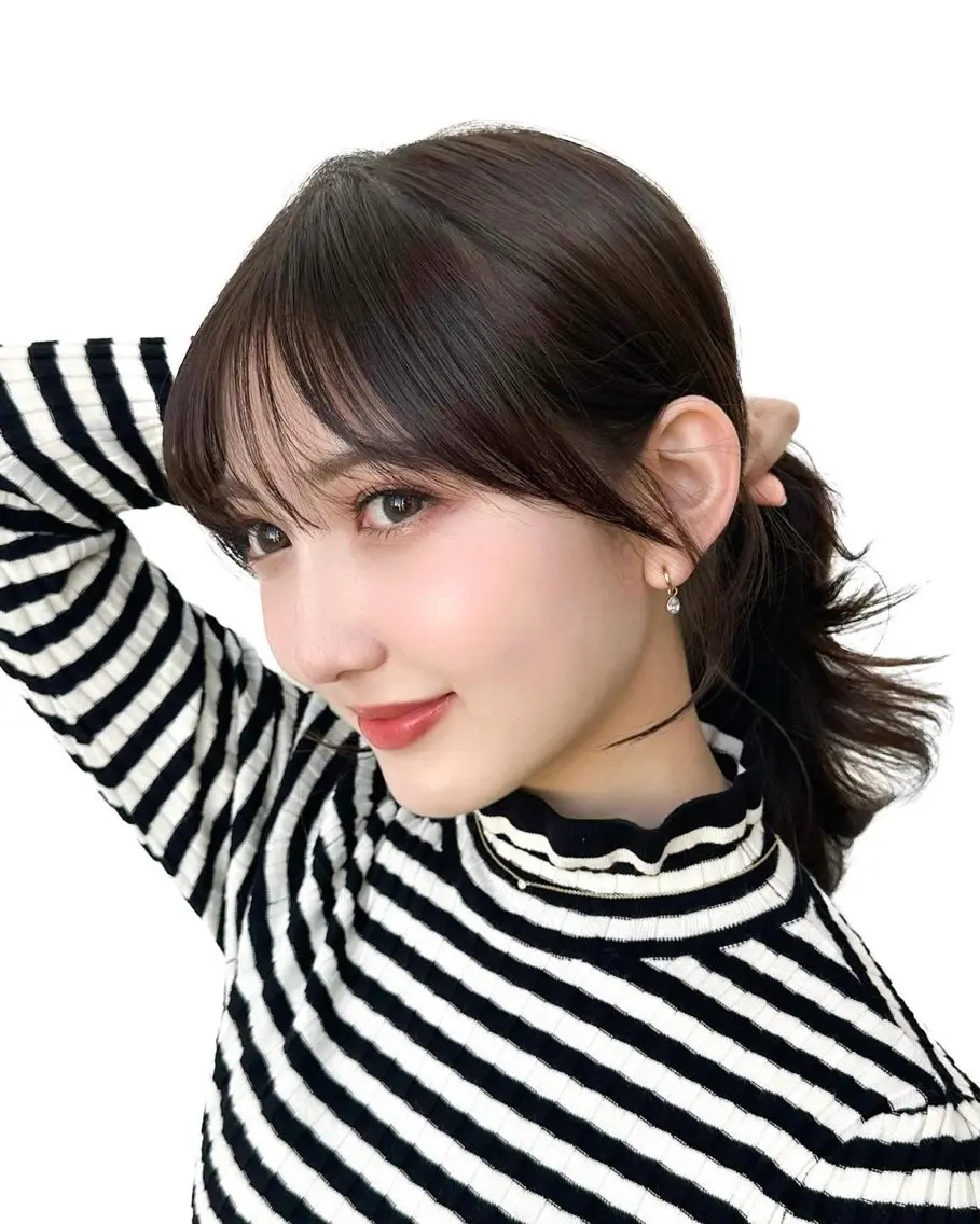 セミロング カラー 顔周りカット 韓国風ヘア カット ヘアカラー トリートメント 顔周り特化/韓国ヘア /レイヤー/吉野幸大のヘアスタイル