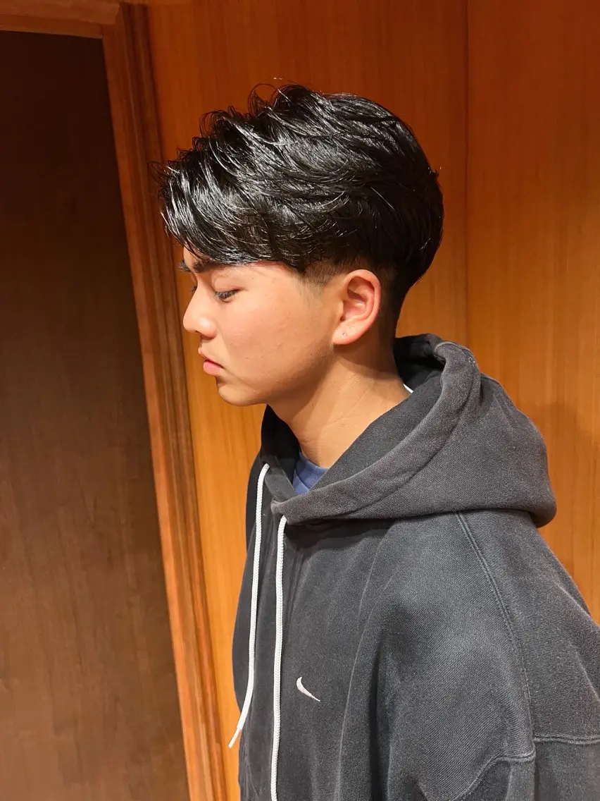 ショート パーマ メンズ メンズパーマ ニュアンスパーマ カット パーマ トリートメント 平尾薬院メンズカット FLICK/パーマのヘアスタイル