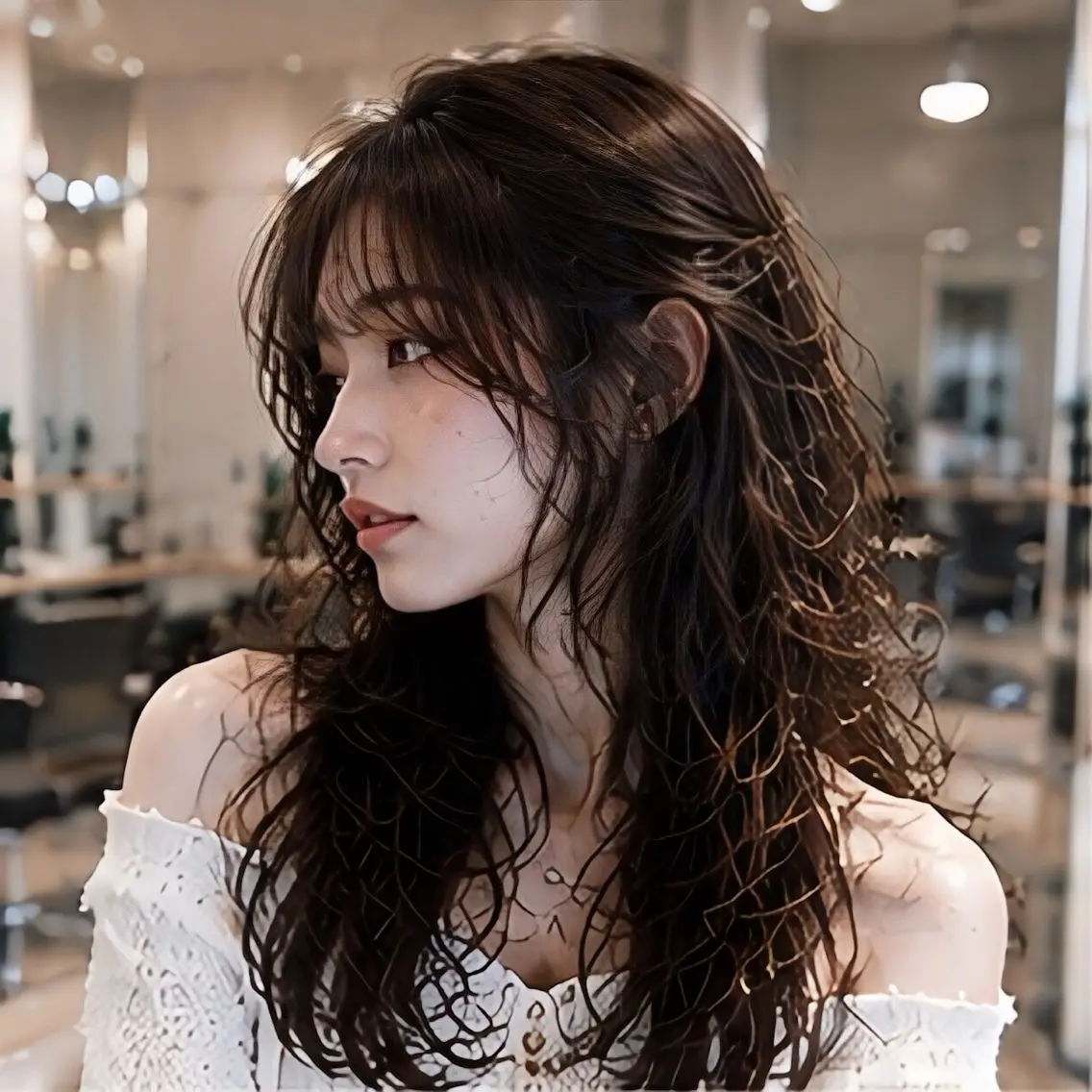 ロング カット 池袋/前髪/顔周り 縮毛矯正/おばかんのヘアスタイル