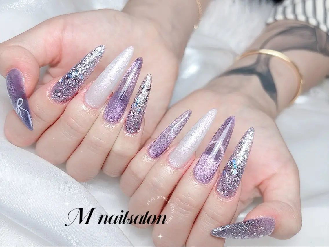 ネイル ハンドネイル M🌷nail 長さだし専門店のネイルデザイン