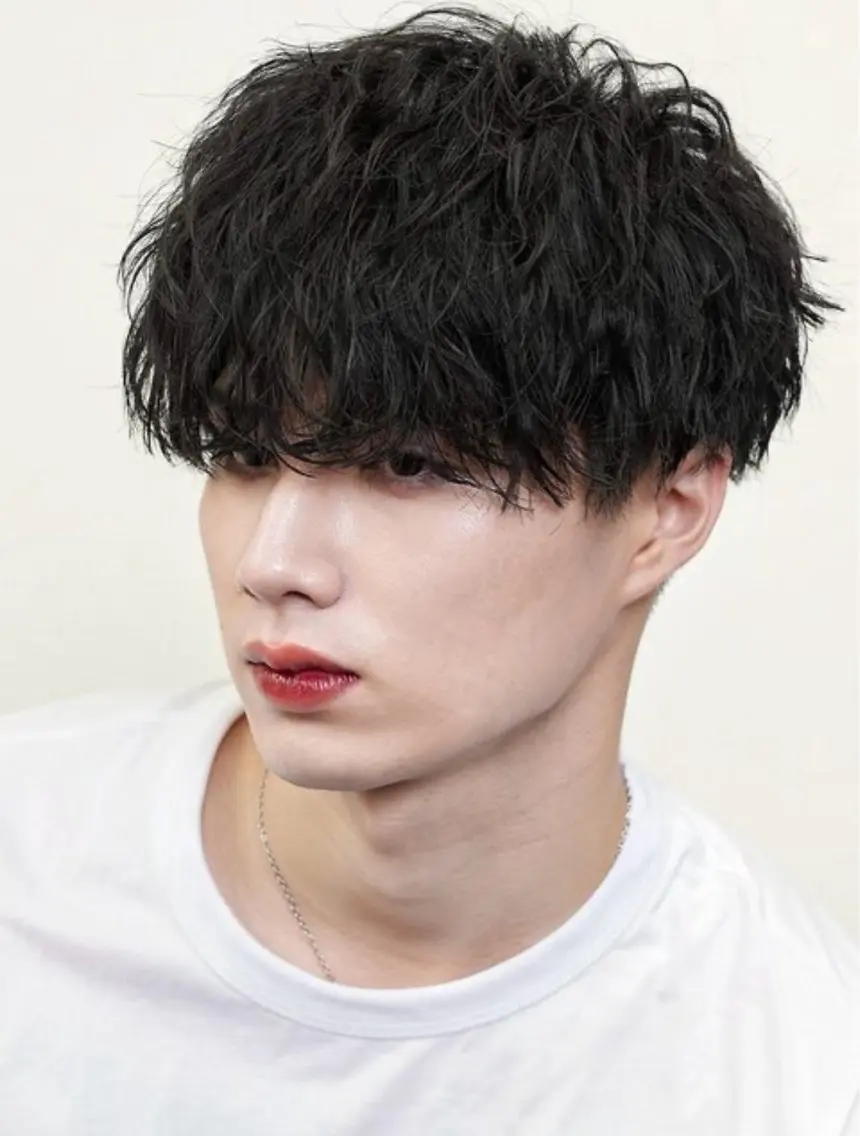 パーマ メンズ マッシュ 斉藤 雄のヘアスタイル
