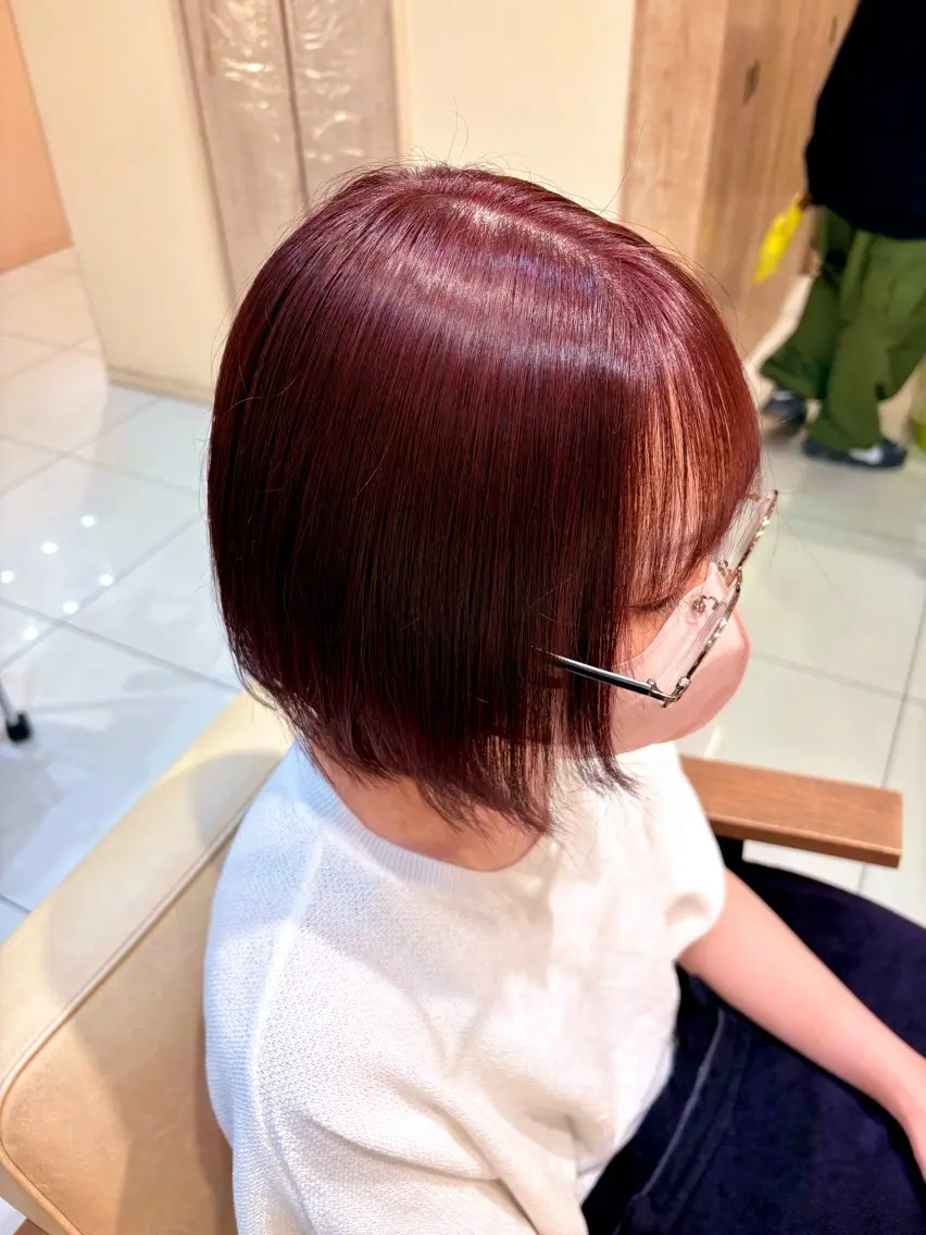 ミディアム カラー カット ヘアカラー 本厚木パーマ&ブリー チMEN'Sショートのヘアスタイル