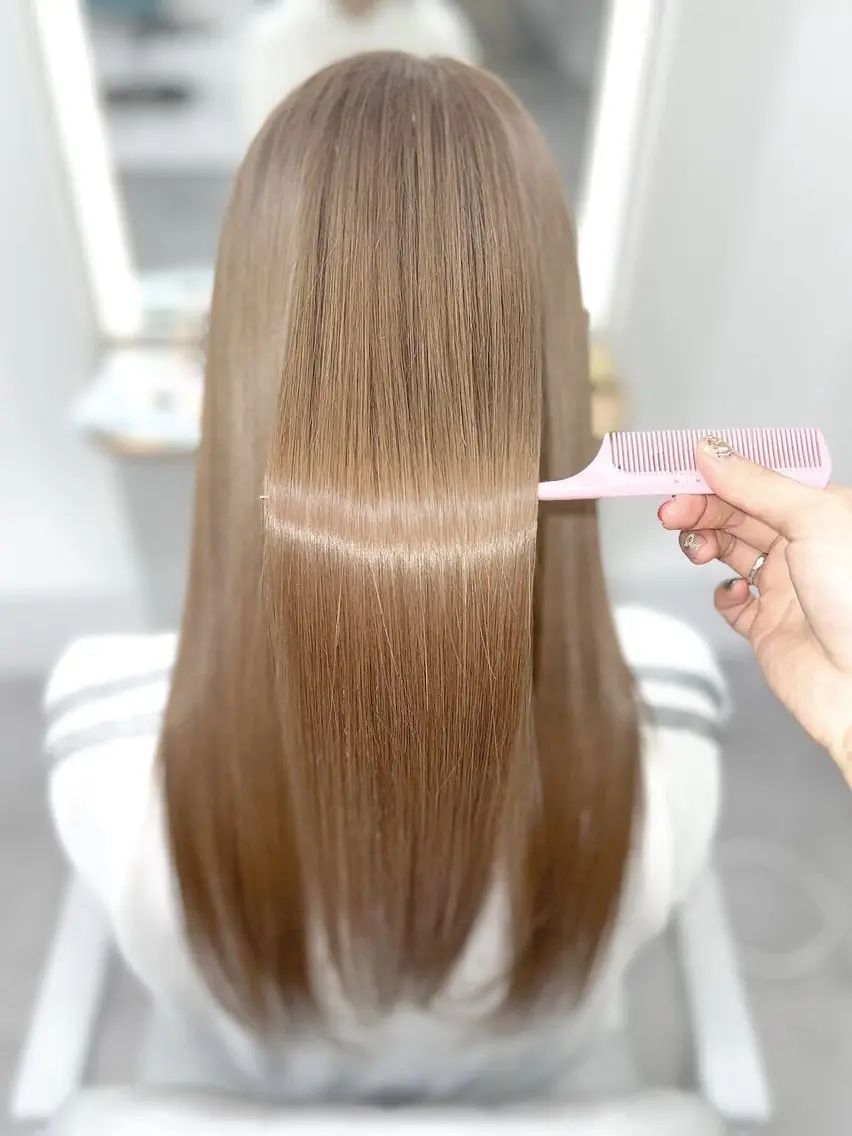 ロング カラー ベージュカラー ブリーチ 透明感カラー ヘアカラー りおん/オタク/ 推しカラーのヘアスタイル