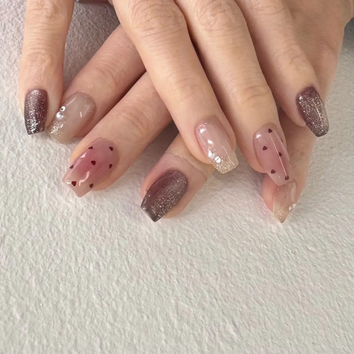 ネイル バレンタイン ハンドネイル emunail 東梅田/西天満のネイルデザイン