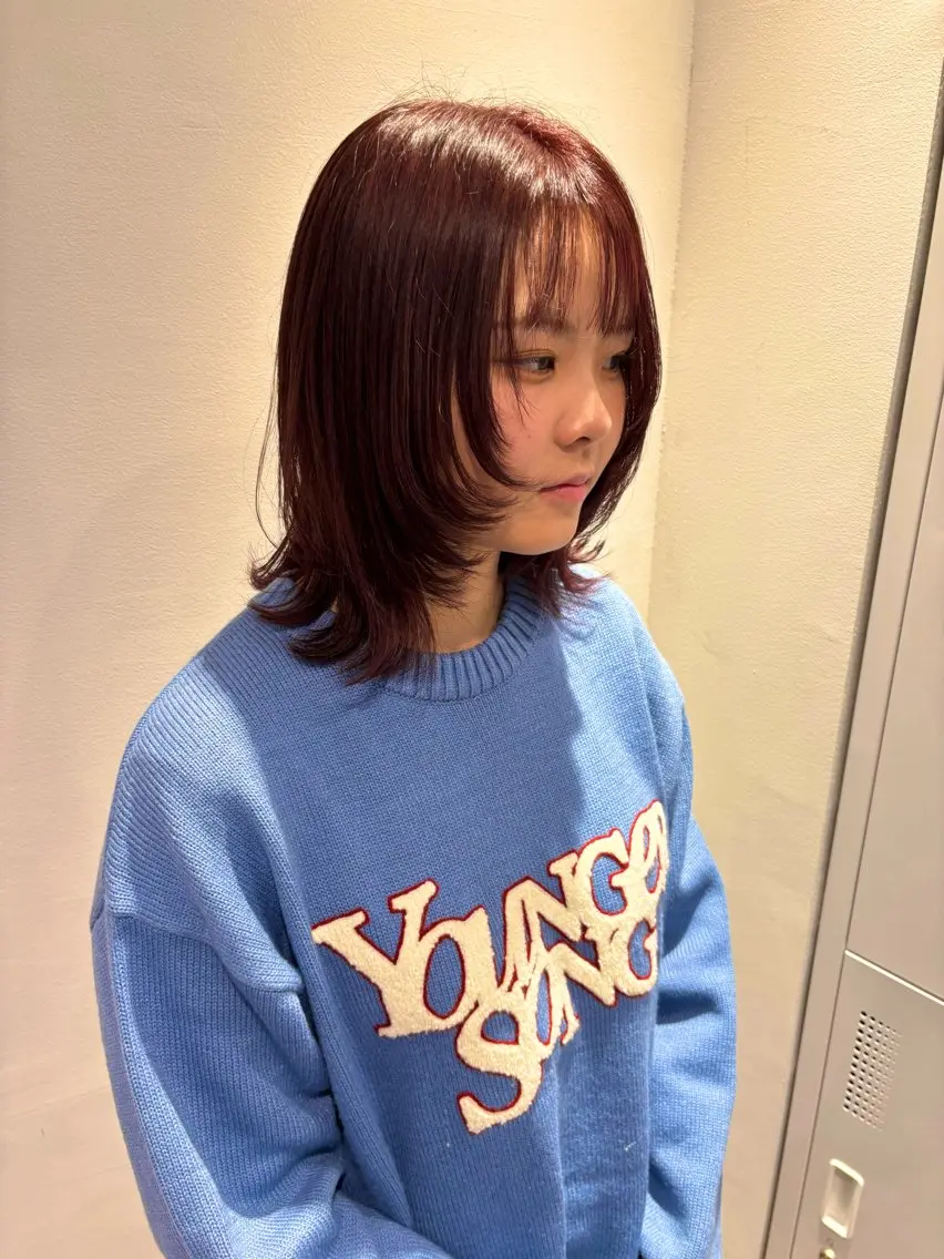 🐶🤍【平日限定】カット+ケアカラー(白髪染め可)+3stepトリートメントの写真