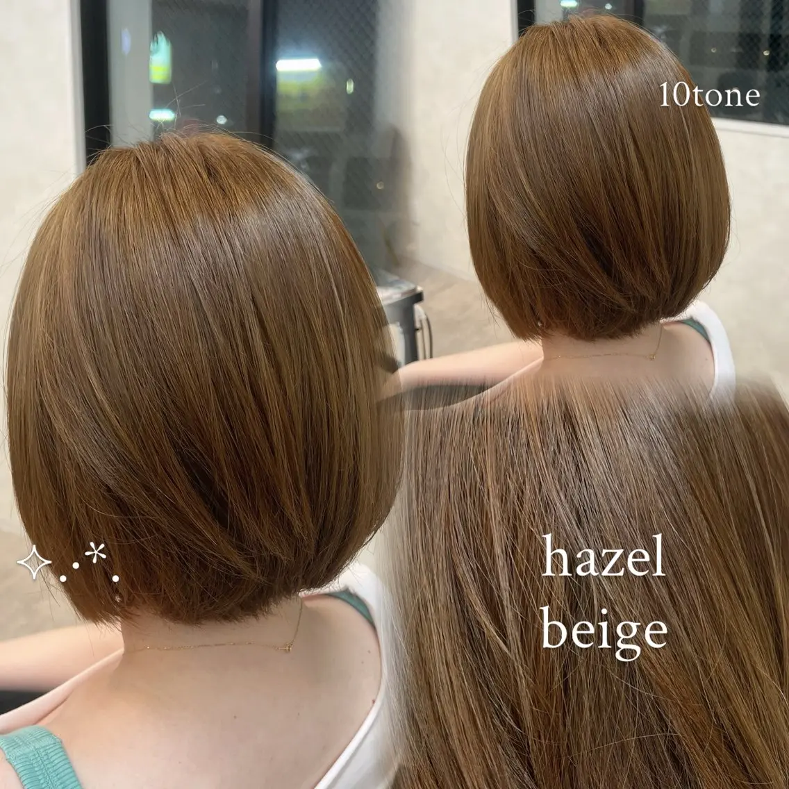ショート カラー ベージュカラー ブリーチ 透明感カラー ヘーゼル イルミナカラー ヘアカラー SHUKA🎀カラ ー/錦糸町/韓国風のヘアスタイル