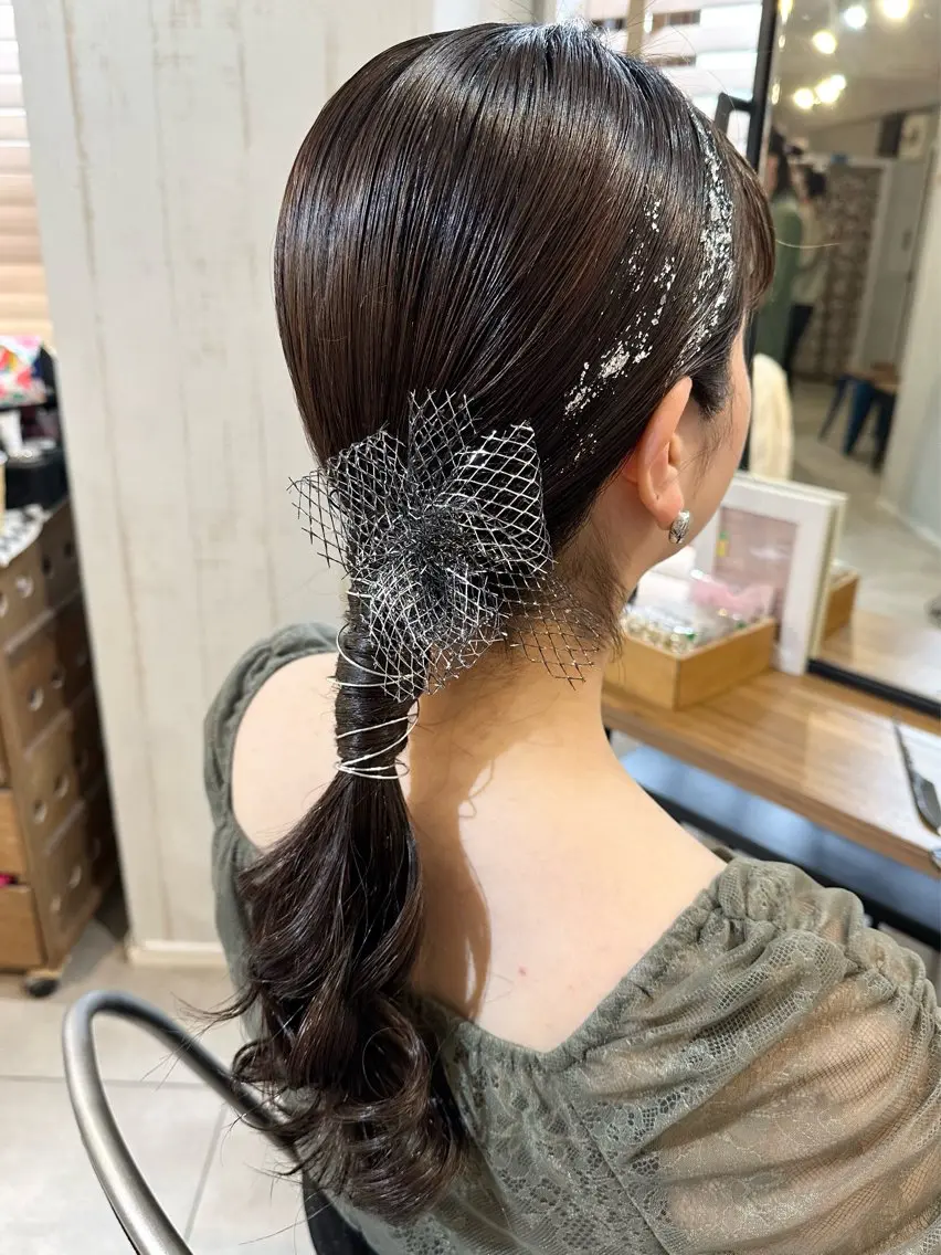 セミロング カラー ヘアアレンジ 髪質改善🫧美髪矯正 🤍Yuiのヘアスタイル