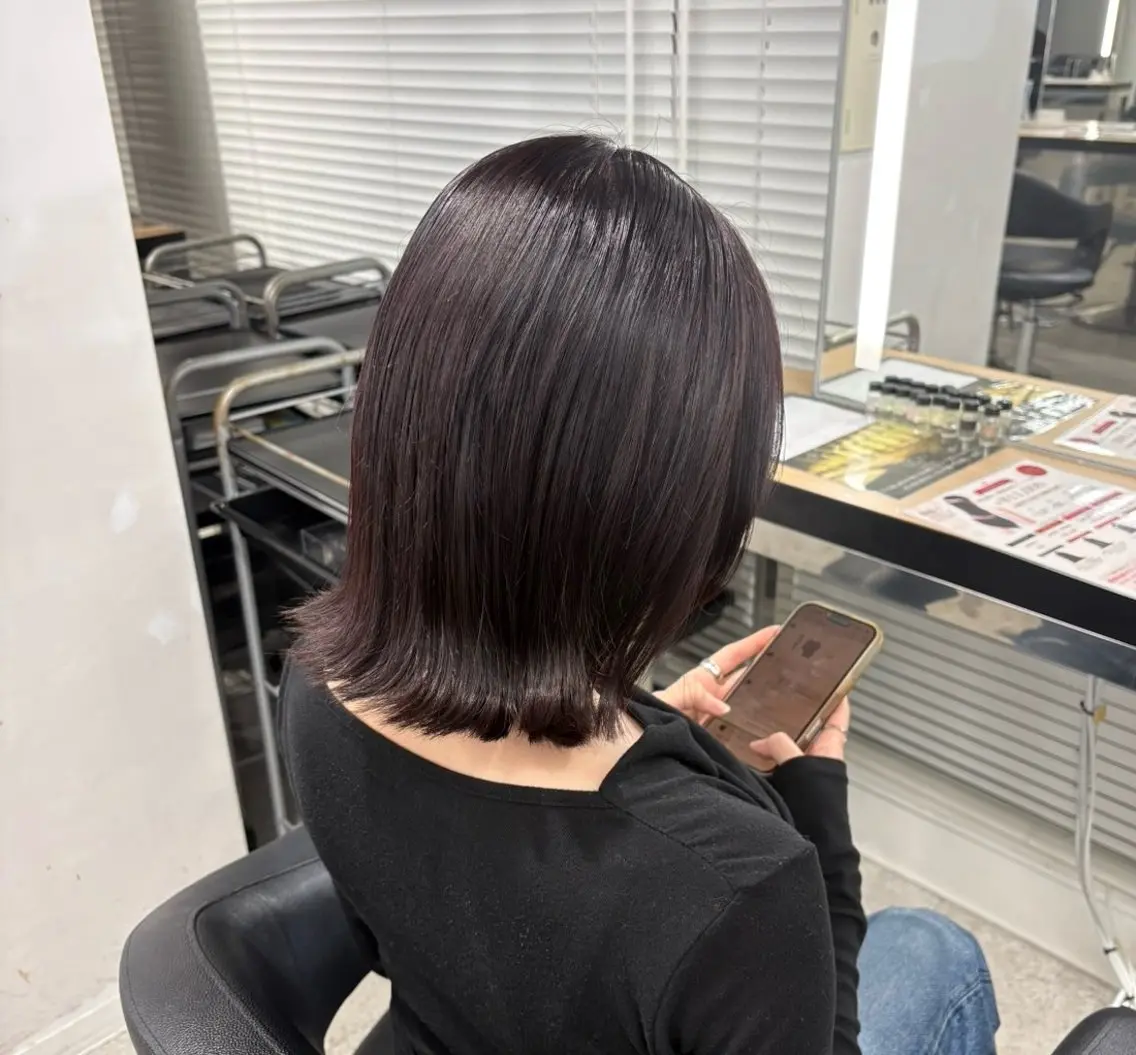 ミディアム ヘアカラー miku/ラベンダー 透明感カラー🪻❤︎のヘアスタイル