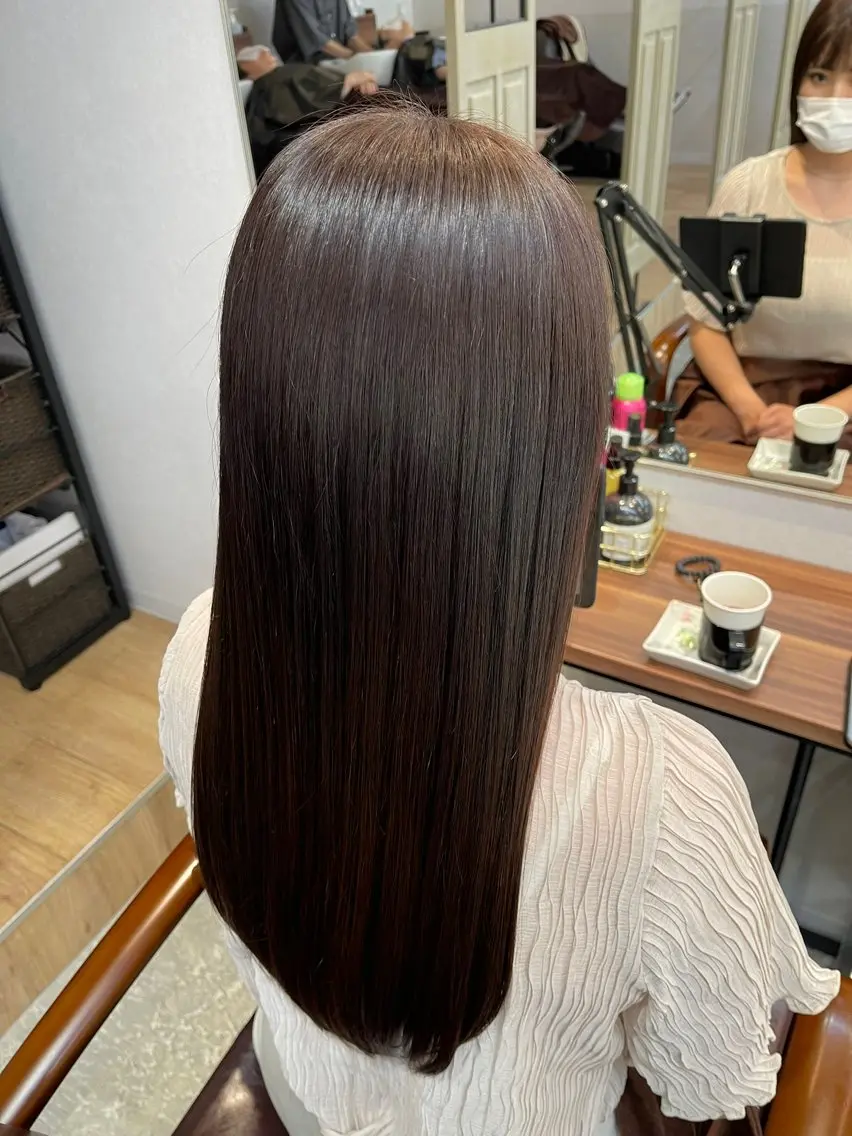 ロング 髪質改善 カット ヘアカラー トリートメント 🦋艶髪縮毛矯正 /なおのヘアスタイル
