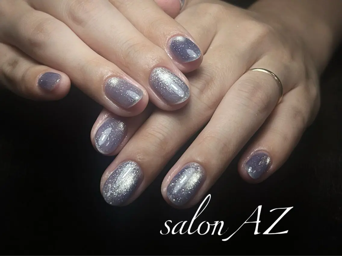 ネイル アートネイル フレンチネイル マグネットネイル ニュアンスネイル オフィスネイル ハンドネイル salon AZのネイルデザイン
