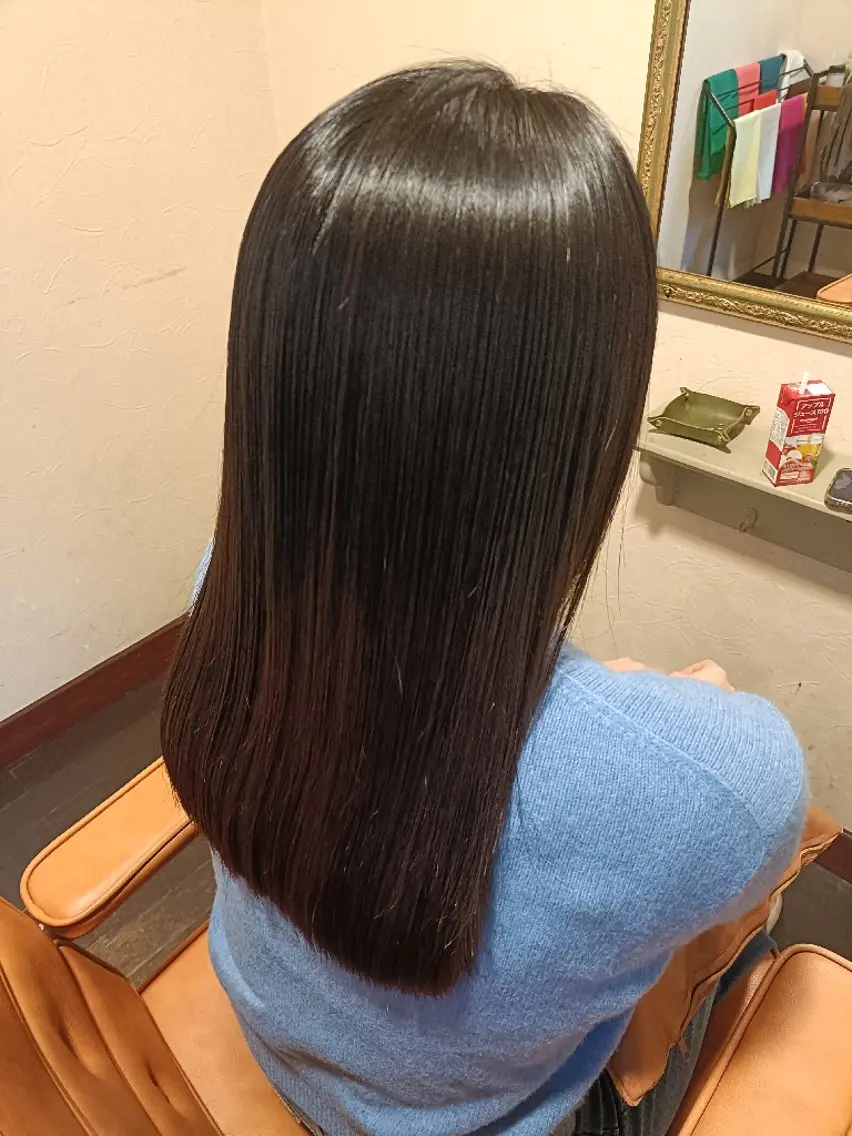 ロング 縮毛矯正 カット 縮毛矯正 トリートメント ASAKO ✴︎アメリシュシュのヘアスタイル