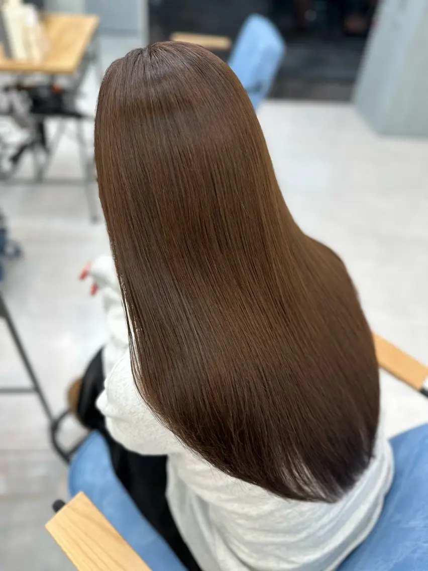 ロング 髪質改善🩵縮毛矯正 代々木/木下のヘアスタイル