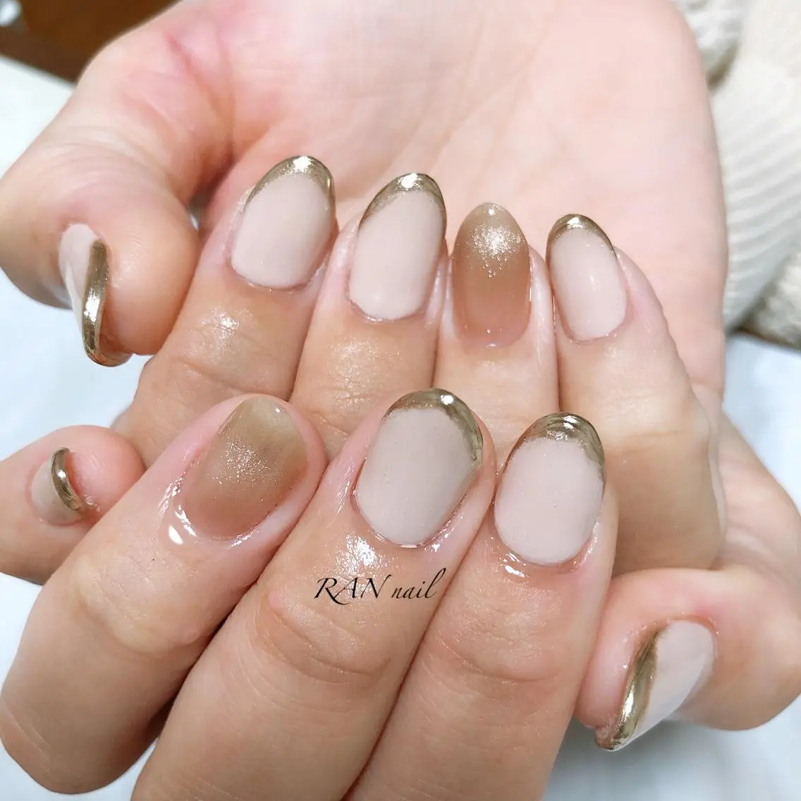 ネイル フットネイル フレンチネイル ラメ(グリッター) ミラーネイル オフィスネイル ハンドネイル フットネイル RAN nailのネイルデザイン