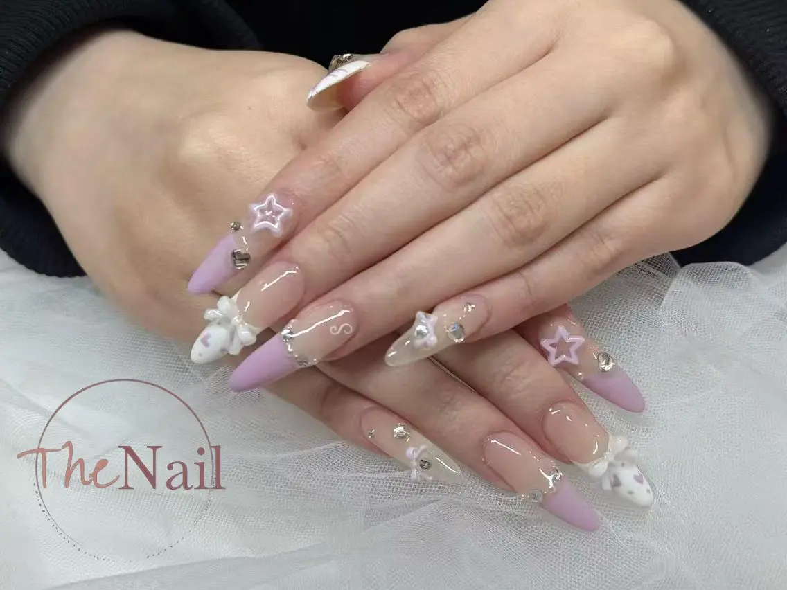 ネイル オーロラネイル 長さ出し ガーリー 氷ネイル・うるうるネイル キラキラネイル ハンドネイル ハンドケア The Nail 新大久保店のその他イメージ