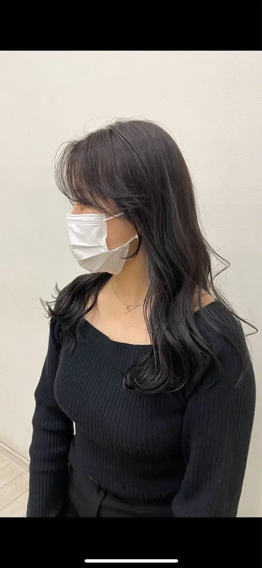 ロング 顔周りカット 韓国風ヘア { door } Kawasakiのヘアスタイル