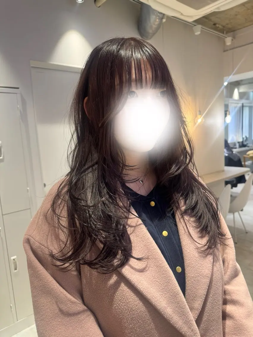 ロング カラー ブリーチ ラベンダーカラー ブリーチなしカラー レイヤーカット ヘアカラー トリートメント Ami/艶カラー/ レイヤー/ハイトーンのヘアスタイル