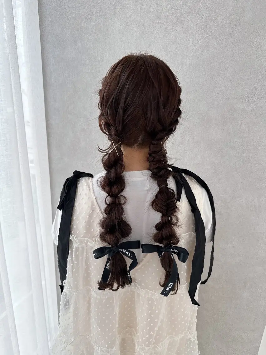 【お出かけ前に🎀】ヘアセットの写真