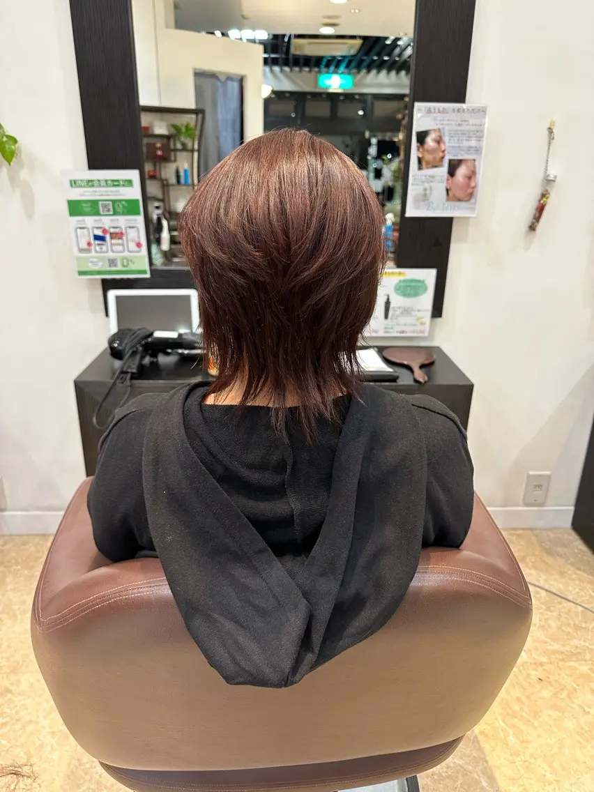 ミディアム カラー 保井 実奈美のヘアスタイル