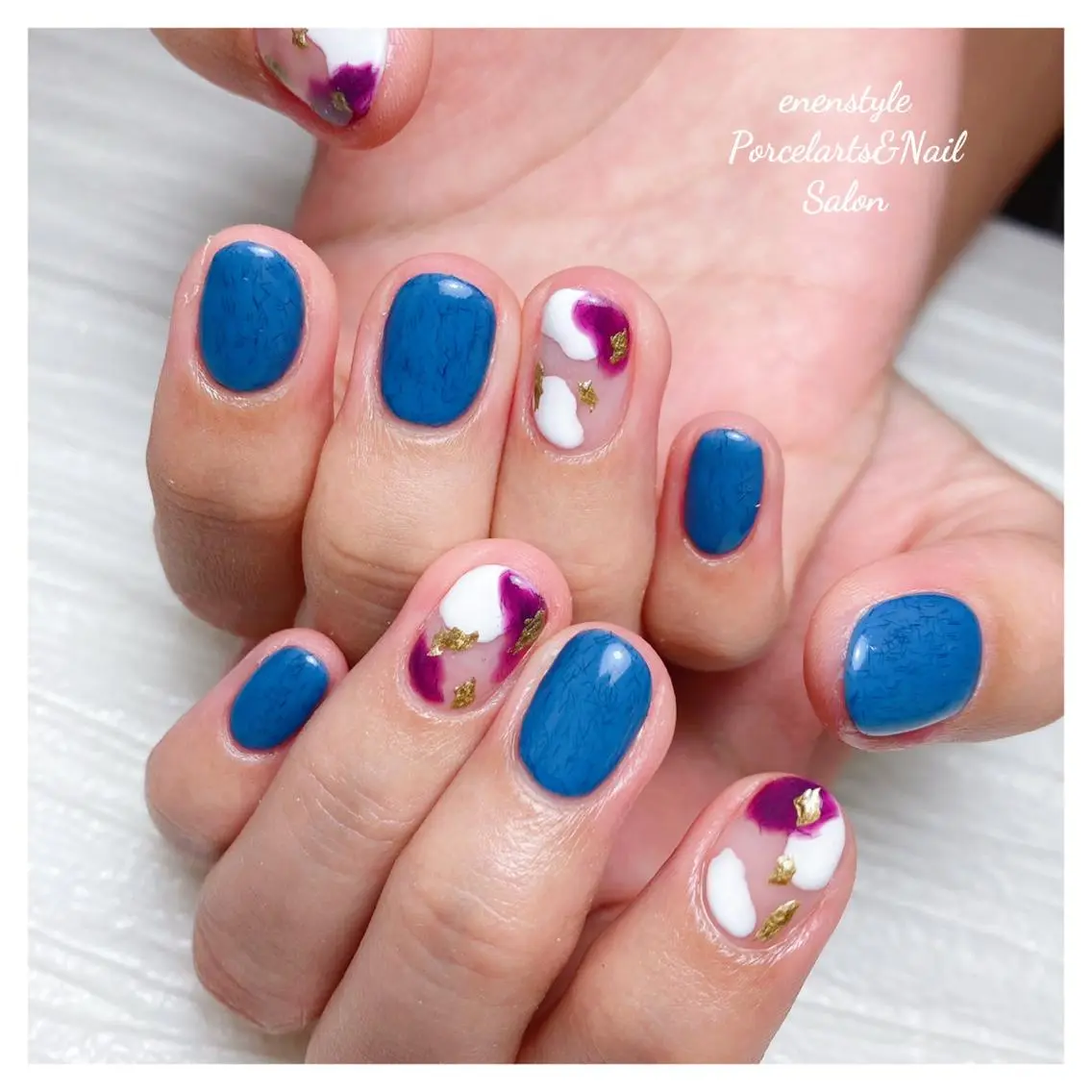 ミディアム ネイル 🐾enen style 🐾のネイルデザイン