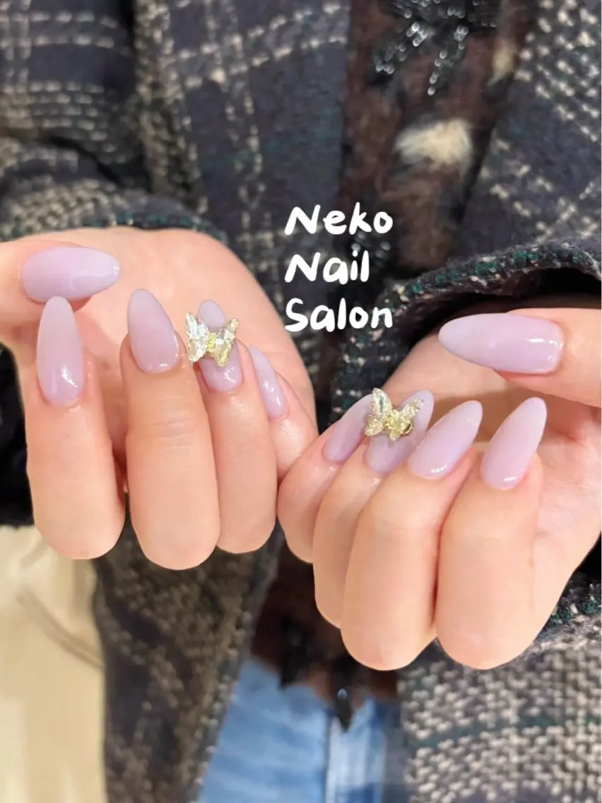 ネイル ワンカラーネイル 春ネイル neko nailのネイルデザイン