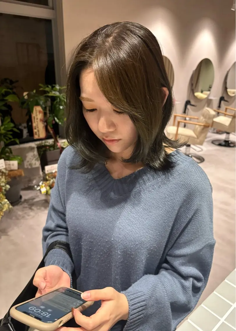 ミディアム ヘアカラー 透明感カラーが得意✨ arakawayuaのヘアスタイル