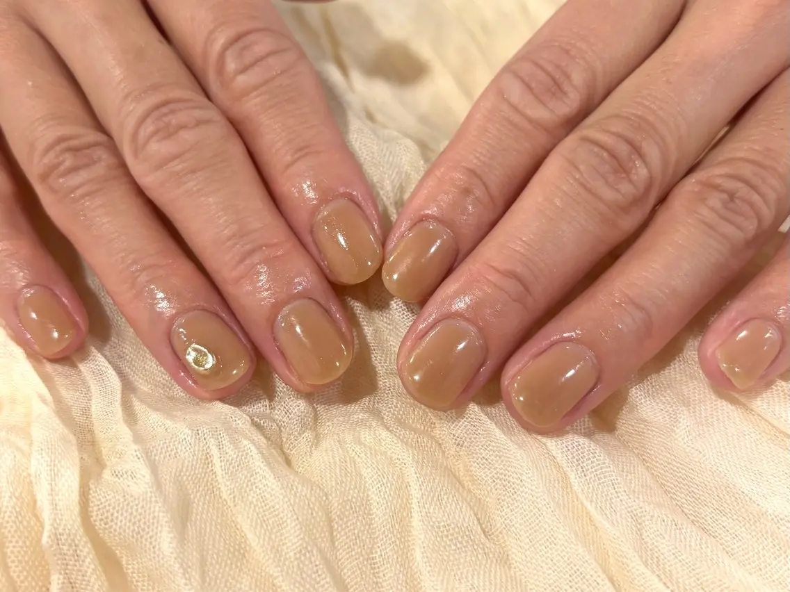 ネイル アートネイル ジェルネイル オフィスネイル ワンカラーネイル パラジェル ハンドネイル Lino中目黒 🎀 パラジェルのネイルデザイン