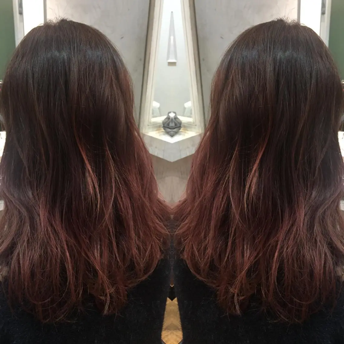 セミロング カラー パーマ ヘアアレンジ メンズ キッズ ネイル マツエク・マツパ グラデーションカラー ピンクカラー カラーマツエク グラデーション ピンク 新宿/髪質改善/ 美髪矯正✨浅江通友のヘアスタイル