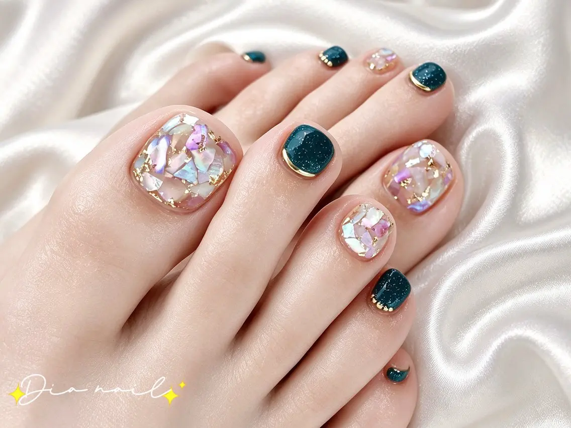 ネイル 韓国ネイル マグネットネイル ニュアンスネイル 夏ネイル ワンホンネイル フットネイル Di'a nail ネイルサロンのネイルデザイン