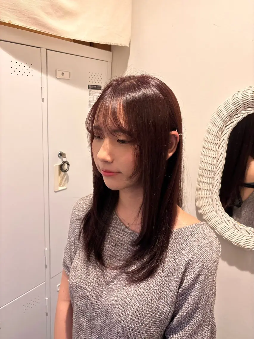 ロング カラー レッドカラー ヘアカラー loty すずな/透明感カラーのヘアスタイル