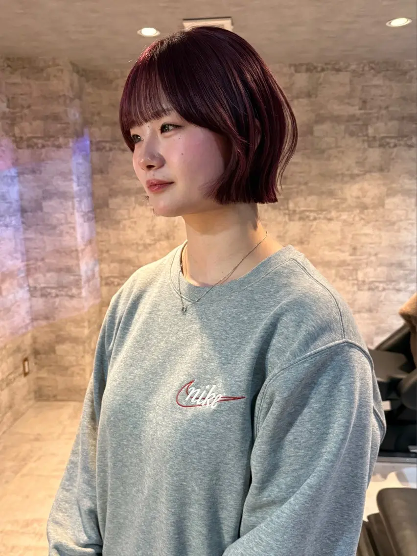ショート カラー 似合わせカット カット ヘアカラー トリートメント mai / linoah˚✧のヘアスタイル
