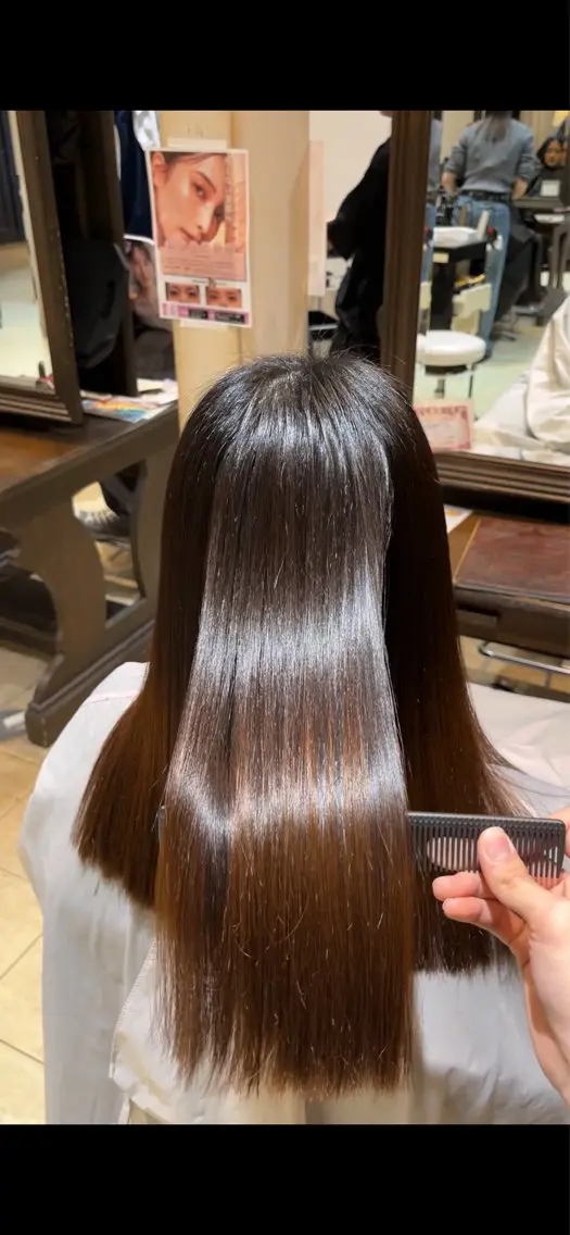 セミロング セミロングパーマ カット 縮毛矯正 谷口 琉飛のヘアスタイル
