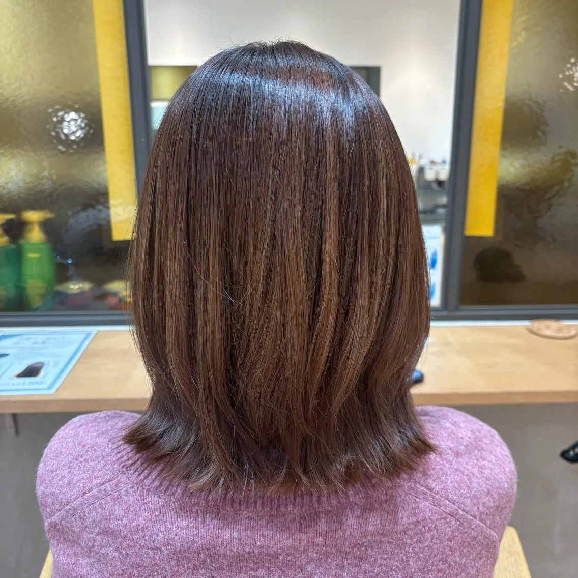 ミディアム ボブレイヤー ボブ レイヤーカット 小西 七菜子のヘアスタイル