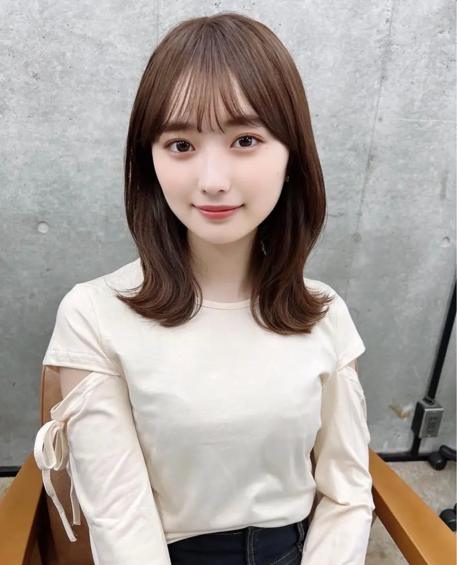 ミディアム 韓国風レイヤーカット 松葉翔のヘアスタイル