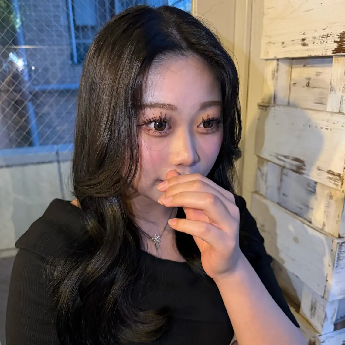 カラー 黒髪 透明感カラー 松本 しずくのヘアスタイル