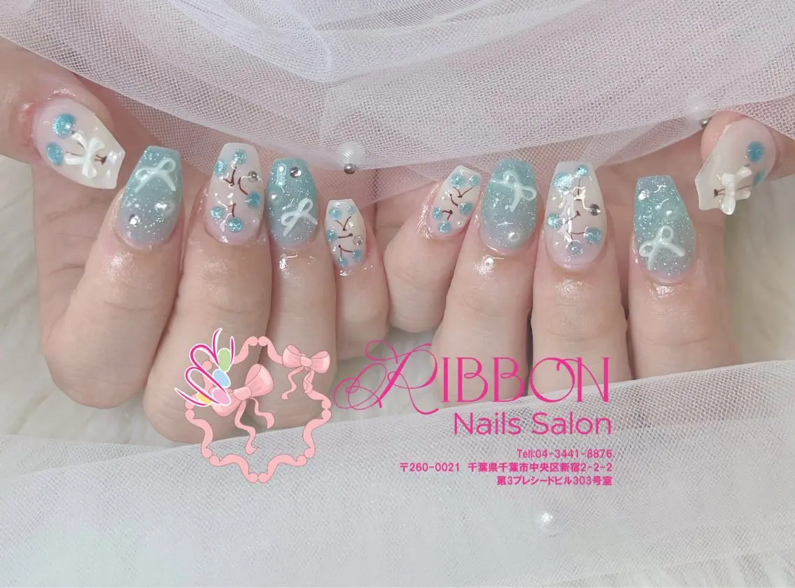 ネイル フットネイル フレンチネイル ジェルネイル マグネットネイル 持ち込み ハンドネイル Ribbonnail salonのネイルデザイン